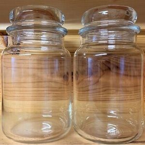 LOT of 2 Empty & Clean Yankee Candle Clear Glass Large 22 oz Classic JARS & LIDS
